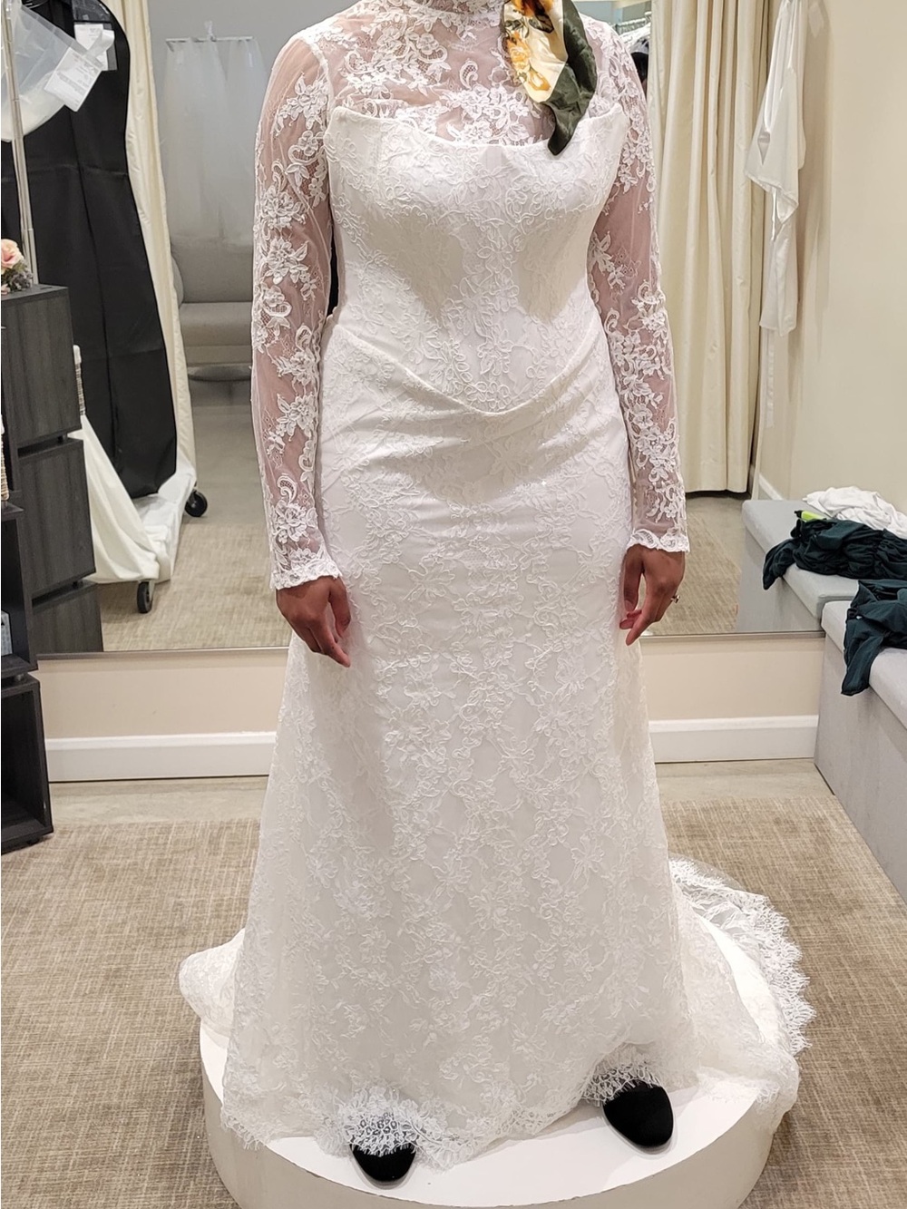 Stella York Sparkly Lace Wedding Gown + Matching Jacket